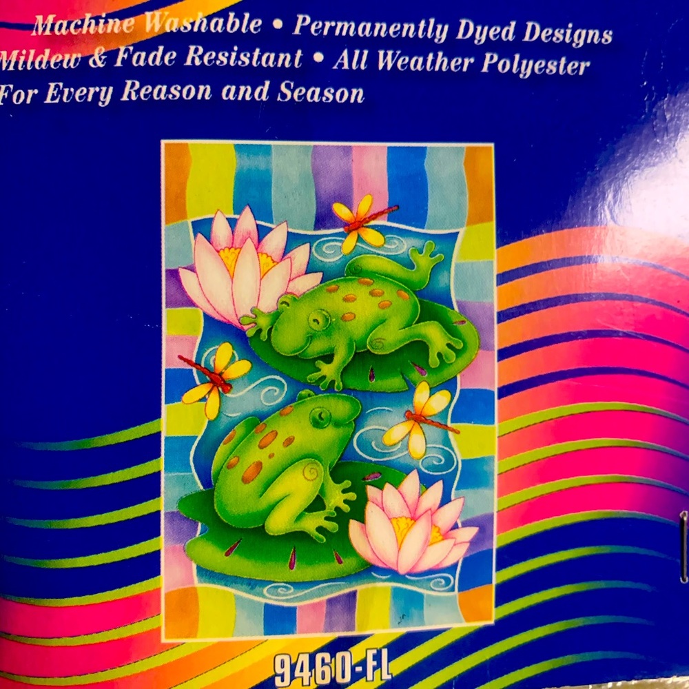 Brand new frog yard flag